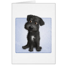 Schnoodle (Black) Greeting Cards