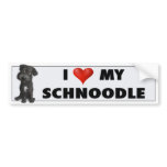 Schnoodle (Black) Love Sticker bumper stickers