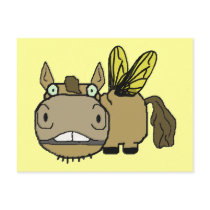 Schnozzle Horse Horsefly Cartoon Post Cards