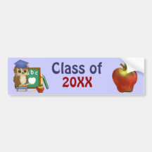 Scholar Owl Graduation 2012 -  Customise Bumper Sticker