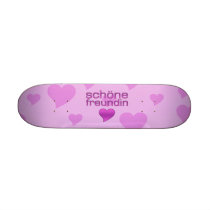 Schöne Freundin Pink & Purple Love Hearts Skate Board Deck