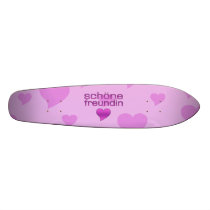 Schöne Freundin Pink & Purple Love Hearts Custom Skate Board