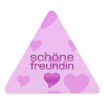 Schöne Freundin Pink & Purple Love Hearts Sticker