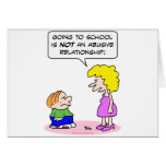 school abusive relationship greeting card