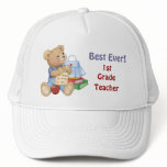 School Bear - First Grade hats