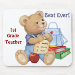 School Bear - First Grade mousepads