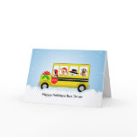 School Bus Driver Christmas Card, Happy Holidays