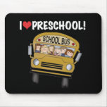 School Bus I Love Preschool Mouse Mats