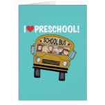 School Bus I Love Preschool Tshirts and Gifts Cards