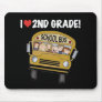 School Bus Love 2nd Grade Mouse Mats
