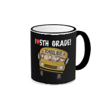School Bus Love 5th Grade Coffee Mugs