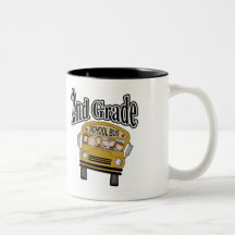 School Bus with Kids 2nd Grade Coffee Mugs