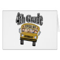 School Bus with Kids 4th Grade cards