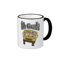 School Bus with Kids 6th  Grade Coffee Mug