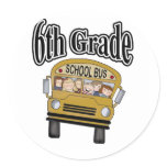 School Bus with Kids 6th  Grade stickers