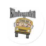 School Bus with Kids Kindergarten stickers