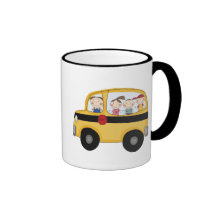 School Bus with Kids T-shirts and Gifts Mug