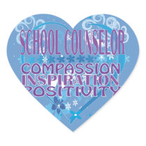 School Counsellor Heart Sticker