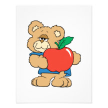 School Days Apple Teddy Bear Invites