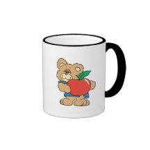 School Days Apple Teddy Bear Mug