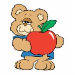School Days Apple Teddy Bear photo sculptures