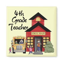 School House 4th Grade Teacher Tshirts and Gifts