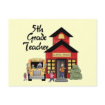 School House 5th Grade Teacher T-shirts and Gifts postcards