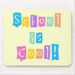 School is Cool Rainbow Colours Tshirts and Gifts Mousepads
