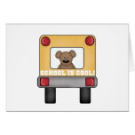 School is Cool School Bus Greeting Card