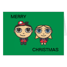 School Kids Merry Christmas Card