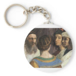 School of Athens (detail) by Raphael or Raffaello keychains