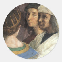 School of Athens (detail) by Raphael or Raffaello Stickers