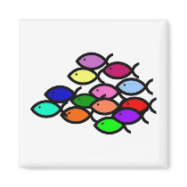 School of Rainbow Fish Symbols