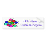 School of Rainbow Fish Symbols bumper stickers