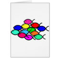 School of Rainbow Fish Symbols cards
