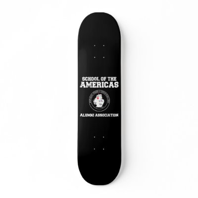 school of the americas alumni skateboard decks by strk3