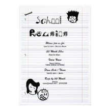 "School reunion" "back to school" fun party Custom Invites