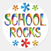 SCHOOL ROCKS ROUND STICKERS