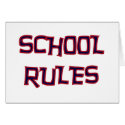 School Rules cards