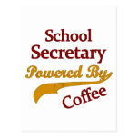 School Secretary Powered By Coffee Post Card