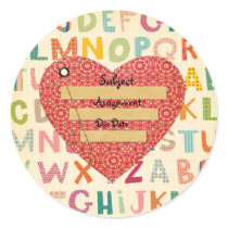 School Subject stickers