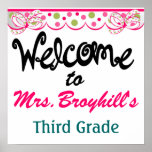 School - Teacher Classroom Welcome - SRF posters