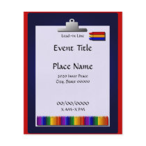 School Teacher Crayon Clipboard Small Event Flyer