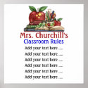 School Teacher's Classroom Rules  by SRF posters