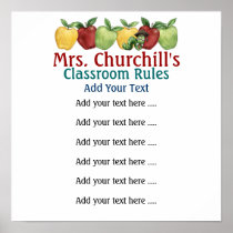 School Teacher's Classroom Rules LG. by SRF