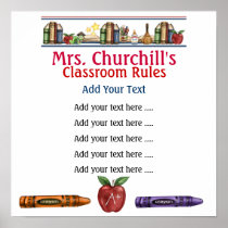 School Teacher's Classroom Rules LG. by SRF