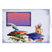 School's Over Graduation Photo Frame Card