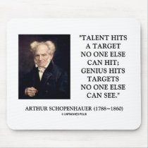Schopenhauer Talent Genius Hits Targets No One See Mousepads