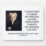 Schopenhauer Talent Genius Hits Targets No One See mousepads
