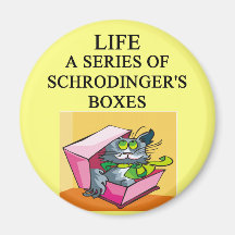 schrodinger's cat box joke magnets